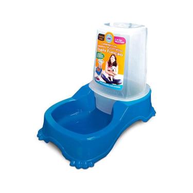 Imagem de Bebedouro Automático Com Comedouro Pet Injet 1l Azul