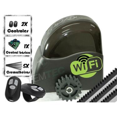 Imagem de MOTOR PORTÃO DESLIZANTE RCG AL WIFI 300Kg INTELIGENTE 127V ou 220V + 2 CONTROLES + 3M DE CREMALHEIRAS