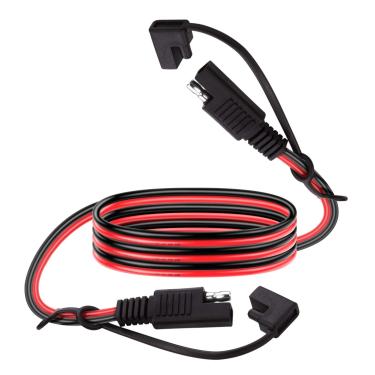 Imagem de iGreely Cabo de extensão SAE, calibre 16, 1,8 m SAE para SAE, cabo de extensão de desconexão rápida, conector SAE 16 AWG para carro, painel solar, carro, trator