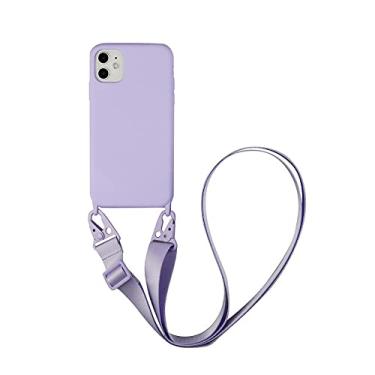 Imagem de Capa de telefone com cordão de silicone para iPhone 12 13 11 Pro Max 7 8 Plus X XR XS Max Ultra Capa com alça de pescoço cordão de colar transversal