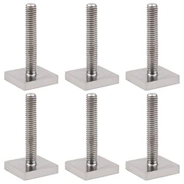 Imagem de 6 peças adaptador T-Track M6 x 35 mm Parafusos de ranhura em T de aço inoxidável 20 x 20 mm Parafusos de cabeça quadrada acessórios para barra de teto de carro para rack de teto de carro transportador de trilho de caixa de teto