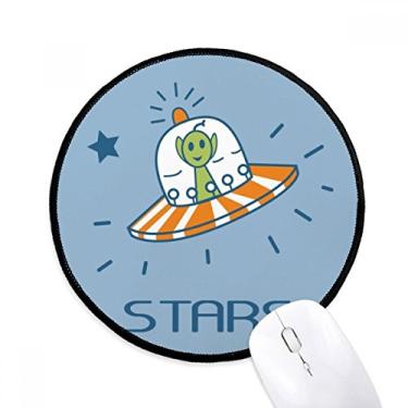 Imagem de DIYthinker Universo e alienígena viagem entre estrelas mousepad desktop escritório tapete redondo para computador