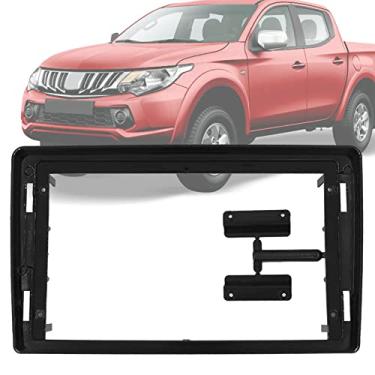 Imagem de Moldura Painel 2 Din 9" Polegadas L200 Triton 2019 em Diante Black Piano