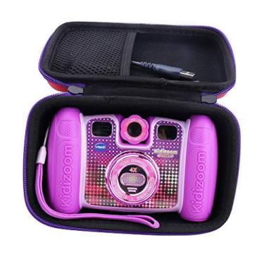 Imagem de Capa de armazenamento rígido para câmera VTech Kidizoom Twist/Spin and Smile Connect da Aenllosi (vermelha)