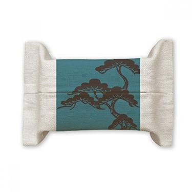 Imagem de Bolsa de linho de algodão com pintura de cultura japonesa azul