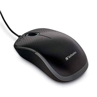 Imagem de Verbatim Mouse óptico com fio silencioso USB - Mouse de computador silencioso sem ruído com fio para PC, Mac, laptop, Chromebook - preto 70749