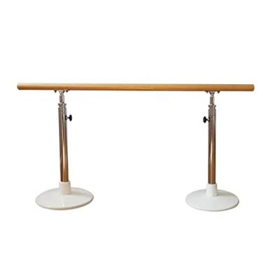 Imagem de Ballet Barre Barra de balé portátil para adultos e crianças com altura ajustável, cabo de madeira maciça com haste de extensão de base pesada (Size : 1.5M/5FT)