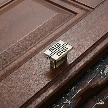 Imagem de Armário de bronze vermelho com puxador de armário de cobre antigo estante gaveta guarda-roupa armário de vinho puxadores, 6072, verde