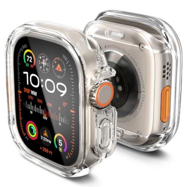 Imagem de Spigen Ultra Hybrid Projetado para Capa Apple Watch Ultra 3/2/1 49mm com Protetor de Tela de Cobertura Completa - Transparente