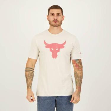 Imagem de Camiseta Under Armour Project Rock Brahma Bull Cinza E Vermelha