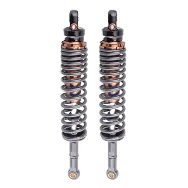 Imagem de Mallofusa Amortecedores de ar universais 390 mm 15,4 polegadas suspensão traseira de alumínio ajustável para Kawasaki Honda Suzuki Yamaha Go Kart Quad Dirt Sport Bikes Titânio 1 par