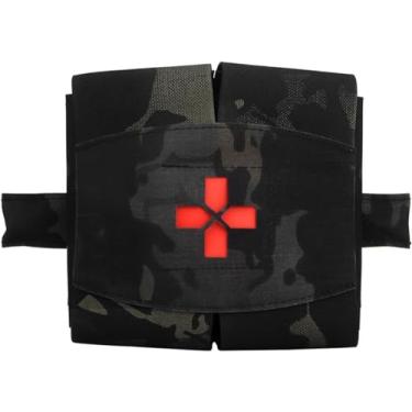 Imagem de Cinto tático Bolsa IFAK Pequena bolsa médica de primeiros socorros EDC Med Bolsa Pacote EMT de sobrevivência de emergência com rede de torniquete para colete de cinto de serviço, Bcp