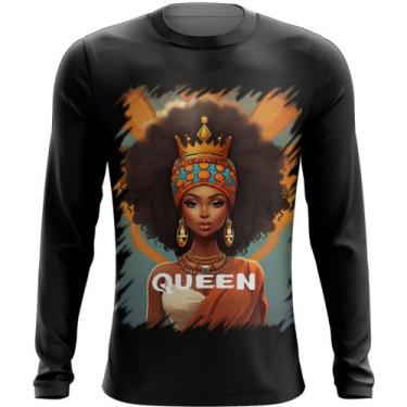 Imagem de Camiseta Manga Longa Rainha Africana Queen Afric 5 - Kasubeck Store