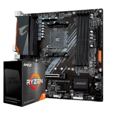 Imagem de Kit Upgrade AMD Ryzen 7 5700X / Placa Mãe Gigabyte B550M Aorus Elite