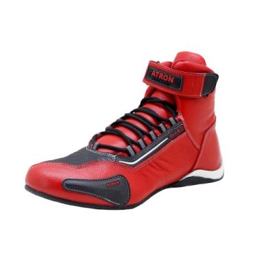 Imagem de Tenis Motociclista Cano alto Couro forro tex espumado 56311BATR (Vermelho, BR, Adulto, Numérico, 44)