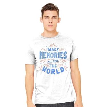 Imagem de TeeFury - Make Memories - Camiseta masculina com texto, Verde, P