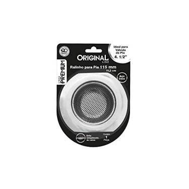 Imagem de Ralo ralinho para pia de cozinha e lavanderia 11,5cm aço inox