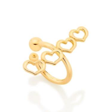 Imagem de Brinco banhado ouro 3x 24k 18k e 22k pressão femininos ear cuff 4 cora