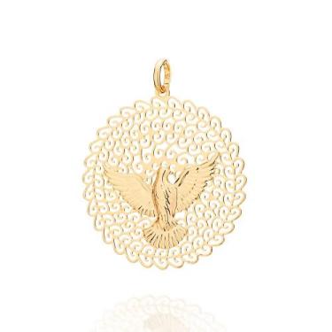 Imagem de Pingente banhado ouro 3x 24k 18k e 22k  feminino espírito santo romman