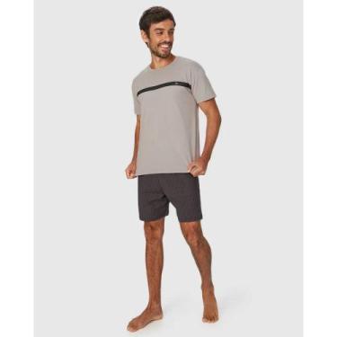 Imagem de Pijama Masculino Manga Curta Malwee Ref. 121191, Cinza 3934, XGG