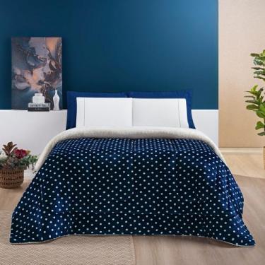 Imagem de Coberdrom Cobertor King Manta Sherpa Dupla Face Petit Poá - Linda Casa