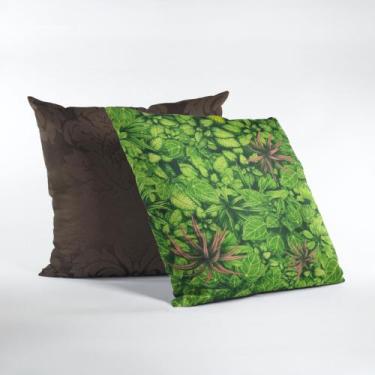 Imagem de Kit Capa de almofada Decorativa Estampada Folhagem Jardim Vertical - M