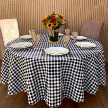 Imagem de Toalha de Mesa Xadrez Redonda Festa Junina Caipira - Millenia Decor, X