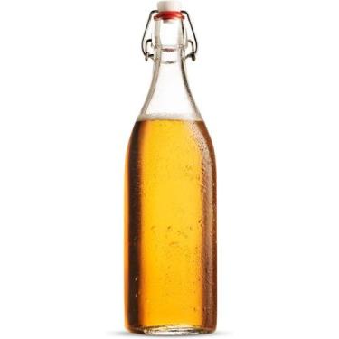 Imagem de  Garrafa de Vidro Transparente 500ml Tampa Hermética Bormioli Rocco