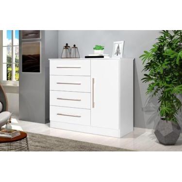 Imagem de Cômoda organizadora / Sapateira Mali News 01 Porta e 04 Gavetas Cor Br