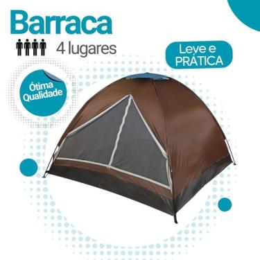 Imagem de Barraca De Acampamento Até 4 Pessoas + Bolsa - Tesla Store, Marrom