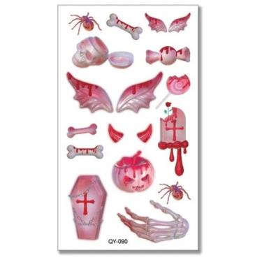 Imagem de Tatuagens de Halloween Temporárias Designs Assustadores - Abrakadabra,