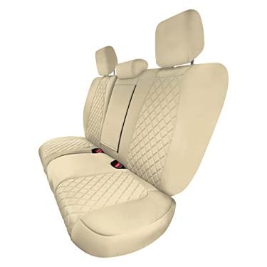 Imagem de FH Group Capas de assento de neoprene personalizadas para Honda CR-V LX 2017-2022 | EX | EX-L com inserção Neosupreme resistente à água traseira sólida bege