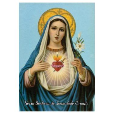 Imagem de Santinho N S Sra Nossa Senhora Imaculado Coração (oração no verso) - 7