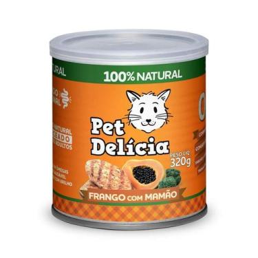 Imagem de Ração Úmida Pet Delícia Gatos Sabor Frango com Mamão 320g