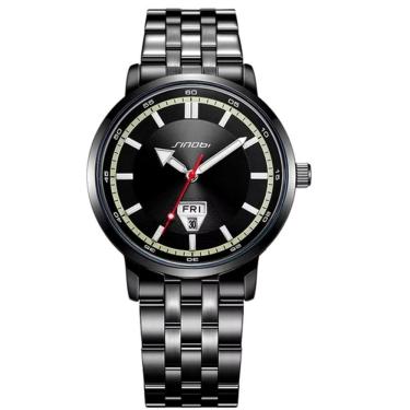 Imagem de Relógio Analógico Masculino Design Esportivo Em Aço Inoxidavel à Prova D`água Preto