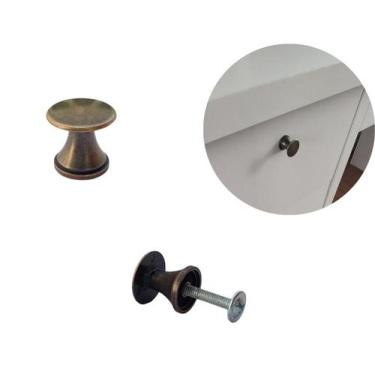 Imagem de Kit 6 Puxador de Gaveta, Armário, Móveis Ponto Ouro velho - Compras Fá