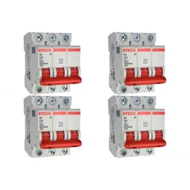 Imagem de Kit C/4 - Disjuntor Steck ''Din'' Tripolar 25A. C
