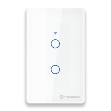 Imagem de Interruptor Inteligente 2 Botões Primebras 110v 220v, Branco