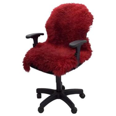 Imagem de Pelego Vermelho Natural para decoração SV1876 - Selaria Vertentes