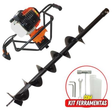 Imagem de Perfurador de Solo Vulcan VPS520 á Gasolina 2T 52cc Com Broca 80x10cm 