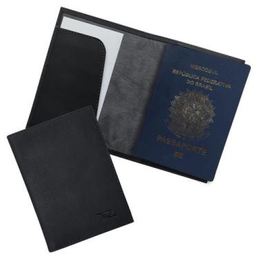 Imagem de Carteira Porta Passaporte Couro RFID Blocking 60-R Personalizada Raffa