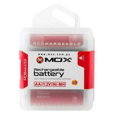 Imagem de Pilha Recarregavel AA Mox MOB4AA50 de 5.000 Mah 1.2V - 4 Unidades