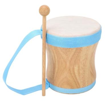 Imagem de Tambor de Pele de Carneiro Bongo Tambor de Mão Kit de Instrumento de Percussão Profissional de Madeira Tambor Com Bastão Conveniente para Transportar para Apresentações, Festas,