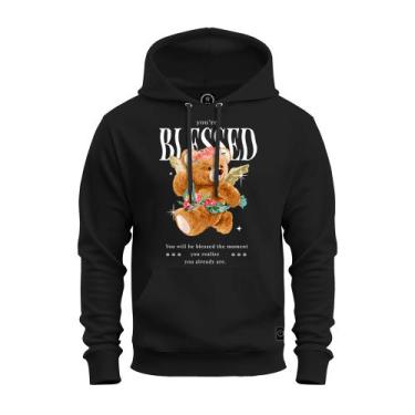 Imagem de Moletom Confortável Algodão Premium Estampado Unissex Blessed Urso - S