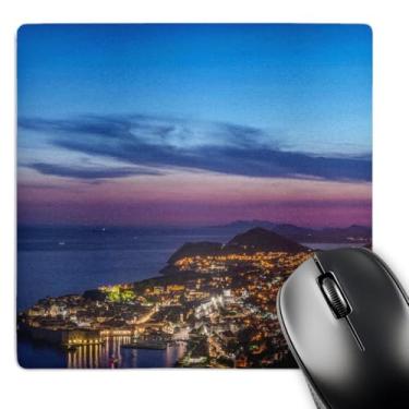 Imagem de Mouse pad 3D rosa "Croácia Dubrovnik Looking Down On Dubrovnik Old Town at Twilight" acabamento fosco - 20 x 20 cm - mp_228019_1