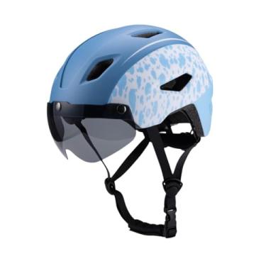 Imagem de Colaxi Capacete de bicicleta infantil para crianças Acessórios para capacete de bicicleta Confortável com viseira para mountain bike Ciclismo Ciclismo ao ar, Azul