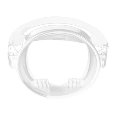 Imagem de Vaveren Máscara de mergulho de lente única, óculos de mergulho profissional à prova d'água para adultos, formato oval, óculos de natação para subaquático , Claro