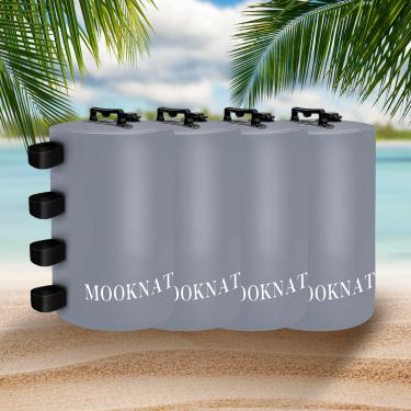 Imagem de MOOKNAT Bolsa de peso de água com dossel, peso de barraca de água de 79,8 kg, conjunto de 4 pesos de perna para dossel pop-up, coberturas, tendas, gazebo, cinza