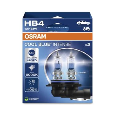 Imagem de Par Lâmpada Osram Cool Blue Intense Hb4 5000k 51w 12v