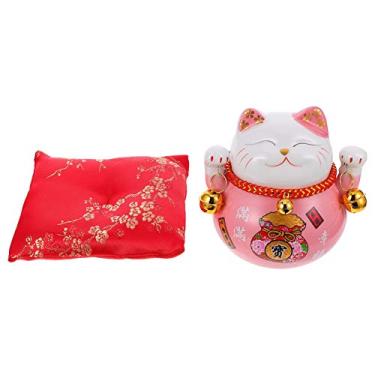 Imagem de Happyyami 2 Peças Pote De Economia Para Casa Tigela De Gato Cerâmica Japão Caixa De Dinheiro Para Gato Cofrinho De Desenho Animado Artesanato Requintado